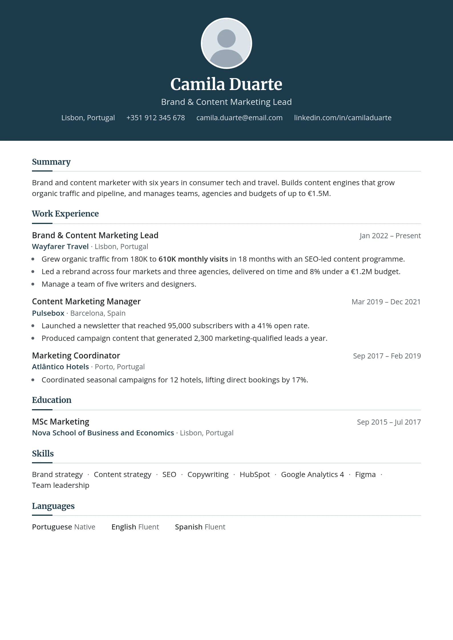 Oslo resume template